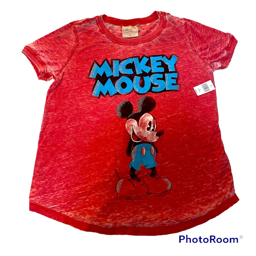 NWT Disney Parks Boutique Red Semi-Sheer Mickey Shirt -Size Women’s XL